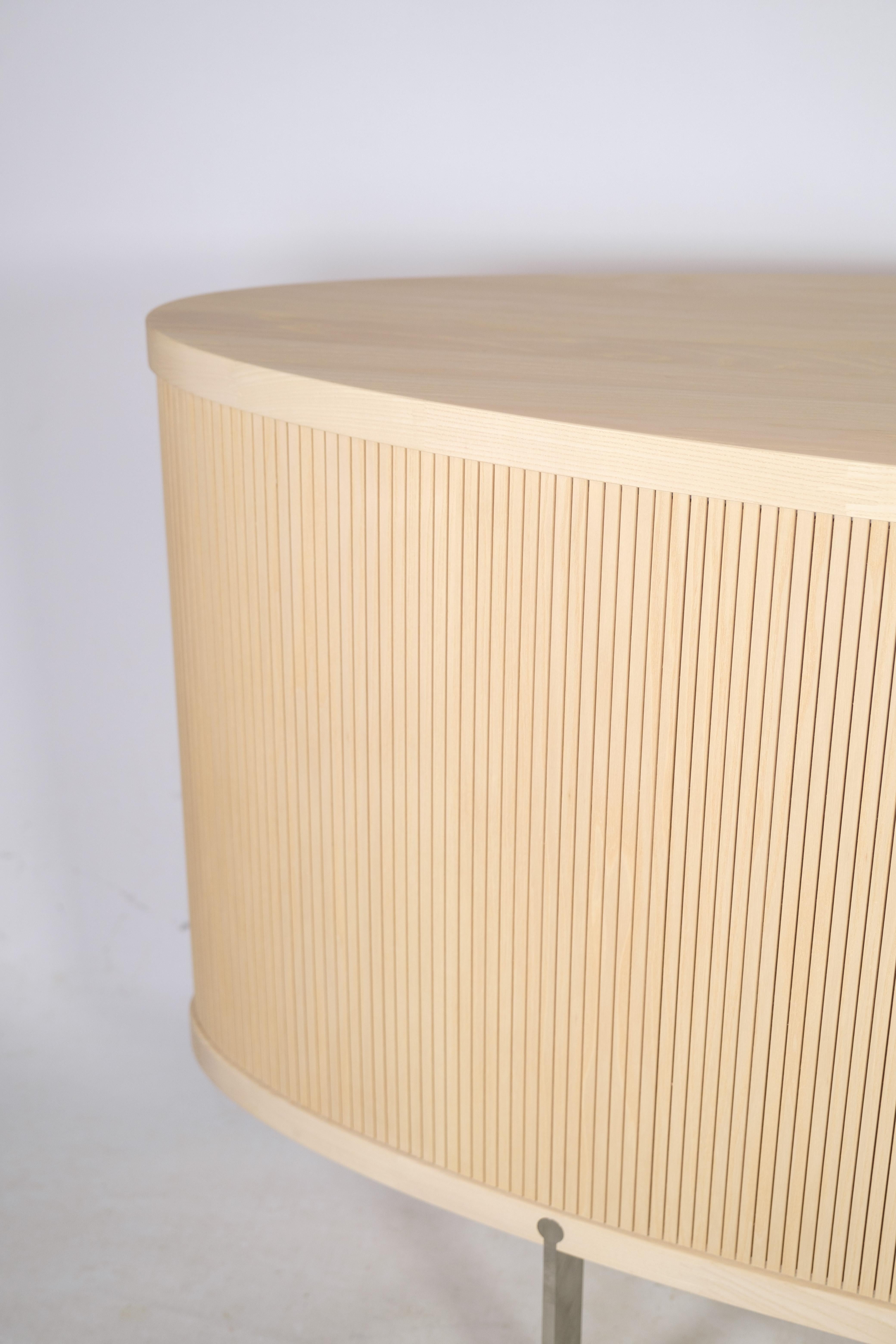 Danish Ash Sideboard Model AK 1300 with Jalousie doors by Naver Collection