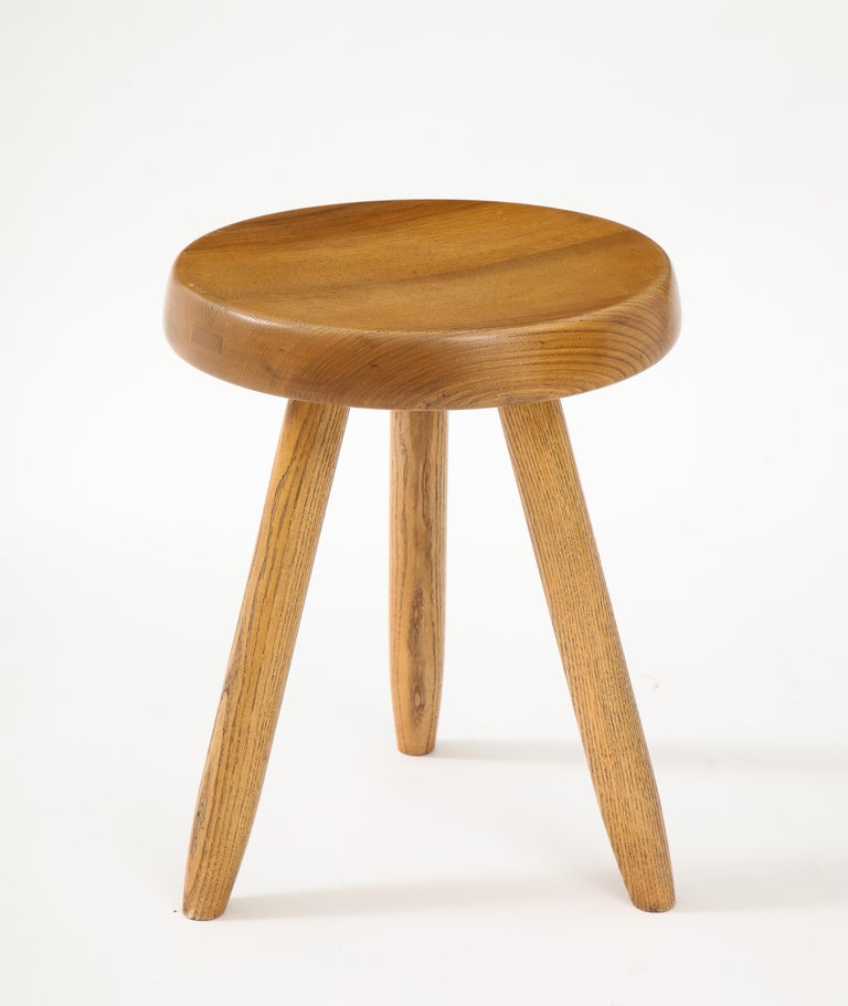 Ash Stool by Charlotte Perriand, France, Mid-20th Century For Sale 2