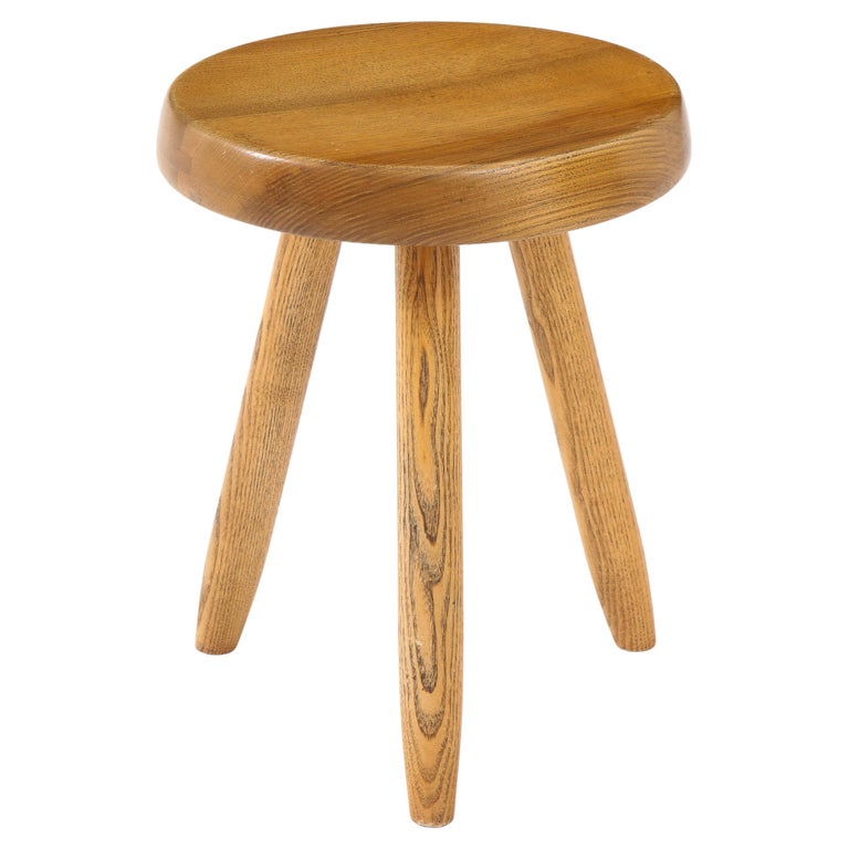 Ash Stool by Charlotte Perriand, France, Mid-20th Century For Sale
