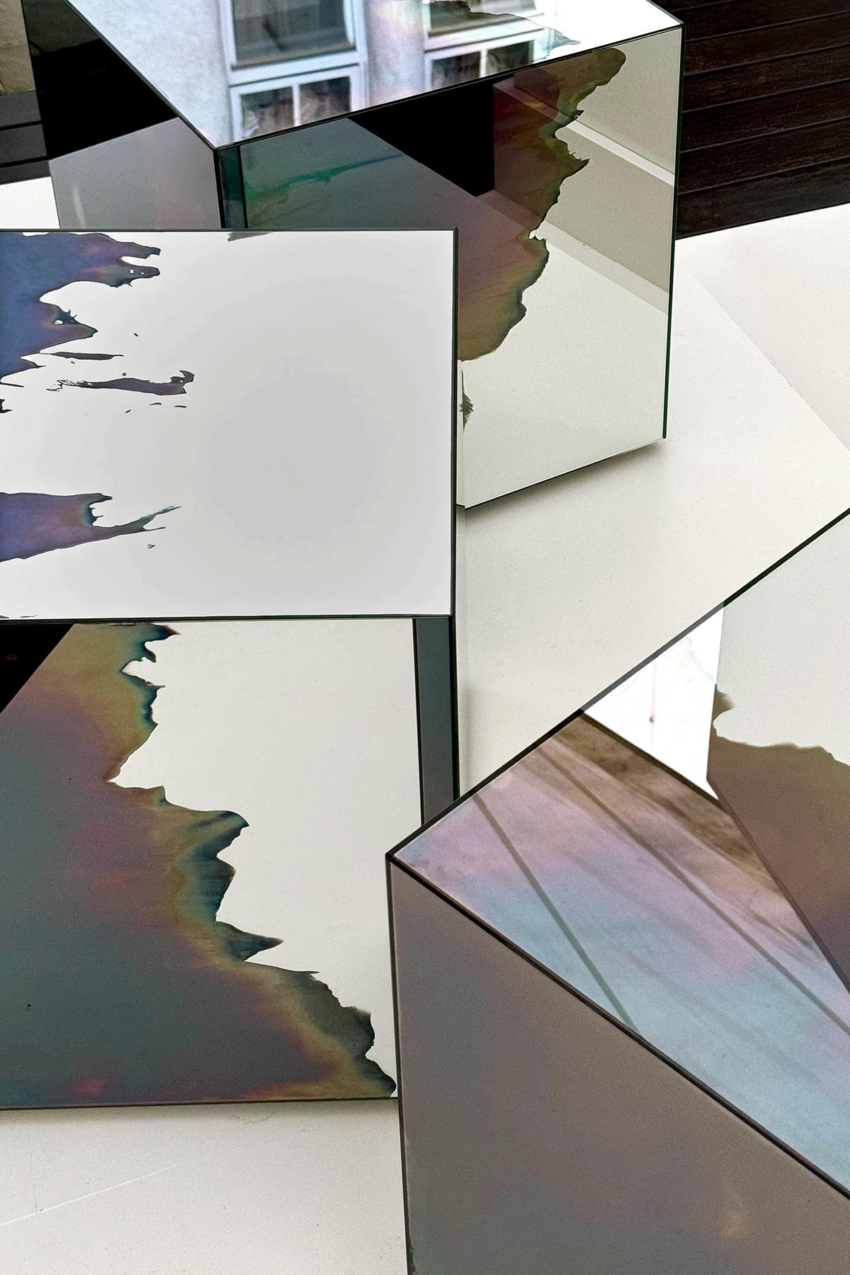 Sgabello Ash Contemporary Smoke e Silver Mirror di Homa In condizioni Nuovo in vendita a Geneve, CH