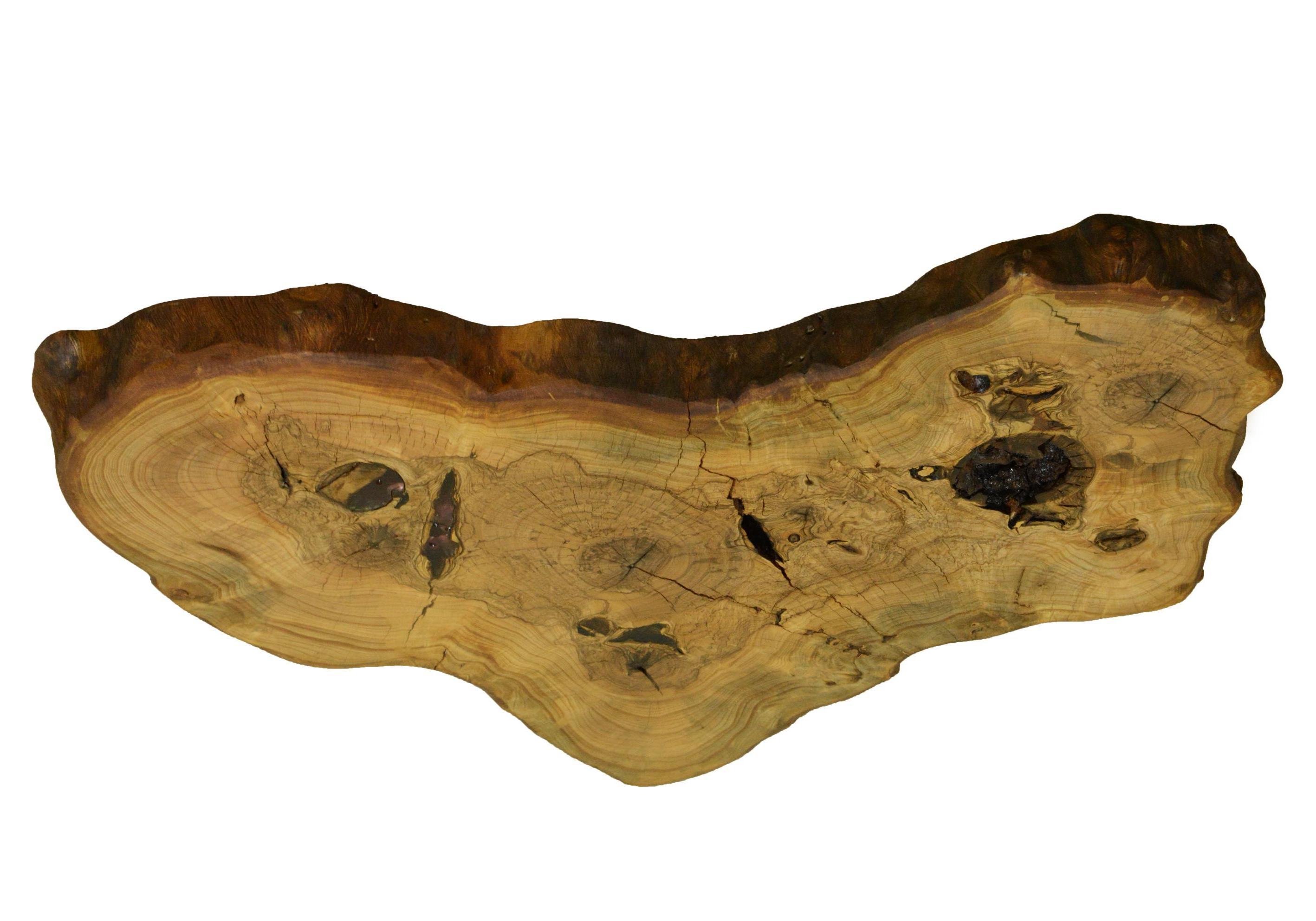 Mid-Century Modern Ash Tree Live Edge Coffee Table with Hairpin Legs / LECT133 For Sale
