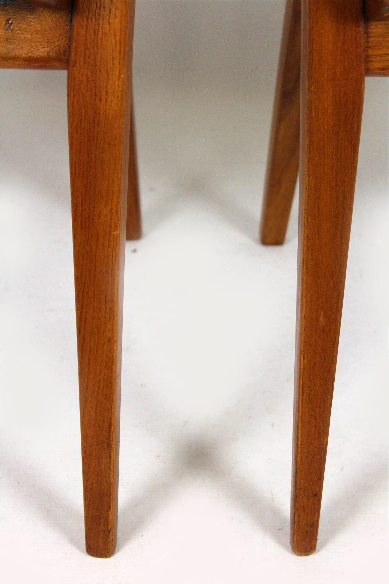 Ash and Walnut Dining Chairs from Jitona Sobeslav, 1950s, Set of Four 4