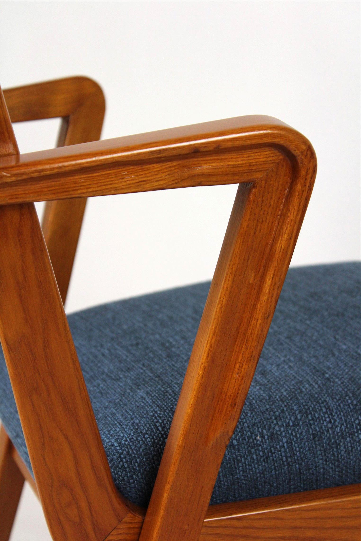 Ash and Walnut Dining Chairs from Jitona Sobeslav, 1950s, Set of Four 5
