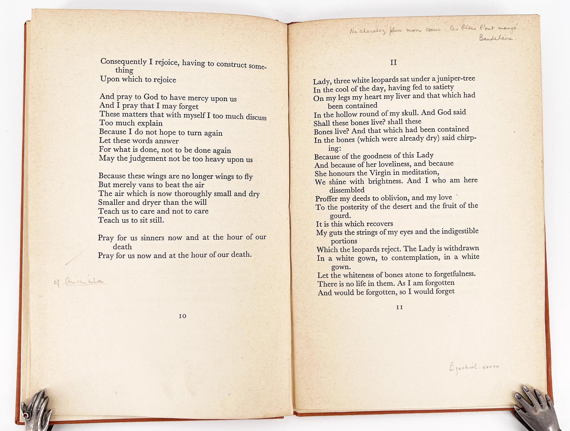 20ième siècle Ce mercredi-là : six poèmes de T. S. Eliot - première édition en vente