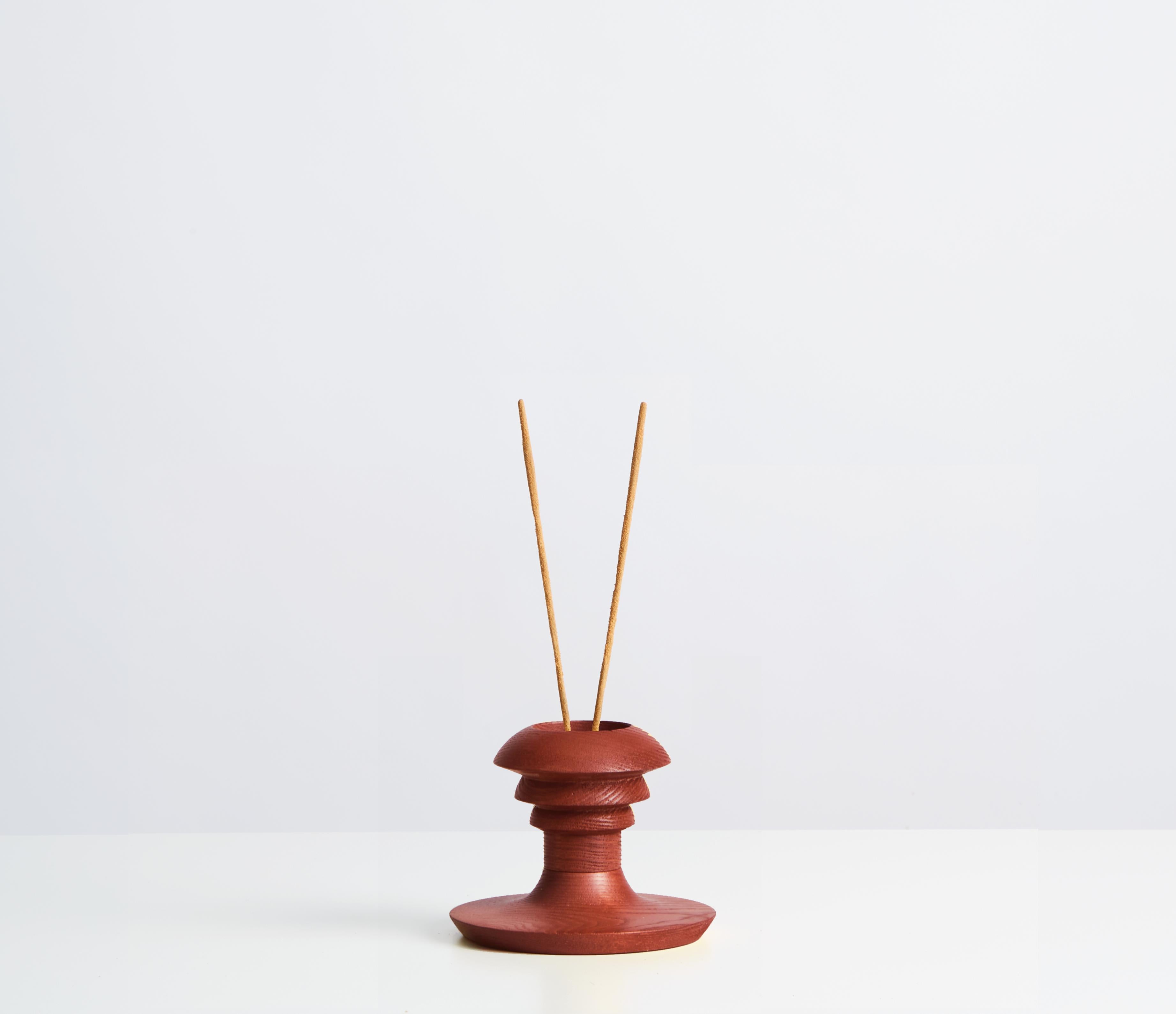 21st Century Ash Wood Candle and Incense Holder by Devo Design For Sale 4
