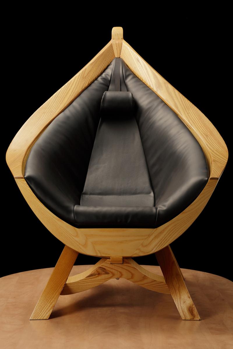 Sessel aus Eschenholz und Ulmenholz, Niederlande, von Sordile (Arts and Crafts) im Angebot