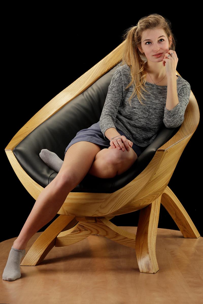 Walnut Ash and Elm Wood Chair the Netherlands by Sordile For Sale