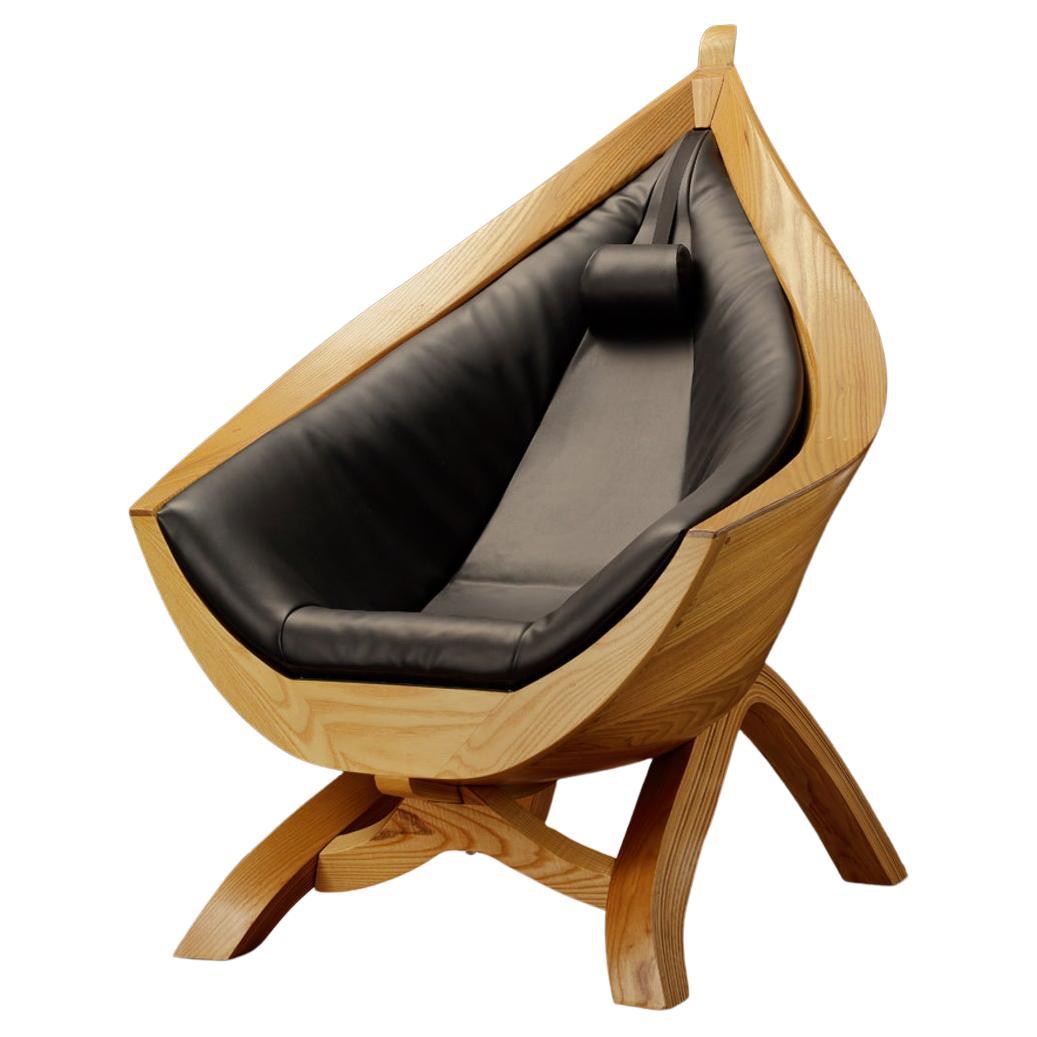 Ash and Elm Wood Chair the Netherlands by Sordile For Sale