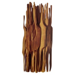 Retro Ash wood sculpture by Lucien Bénière