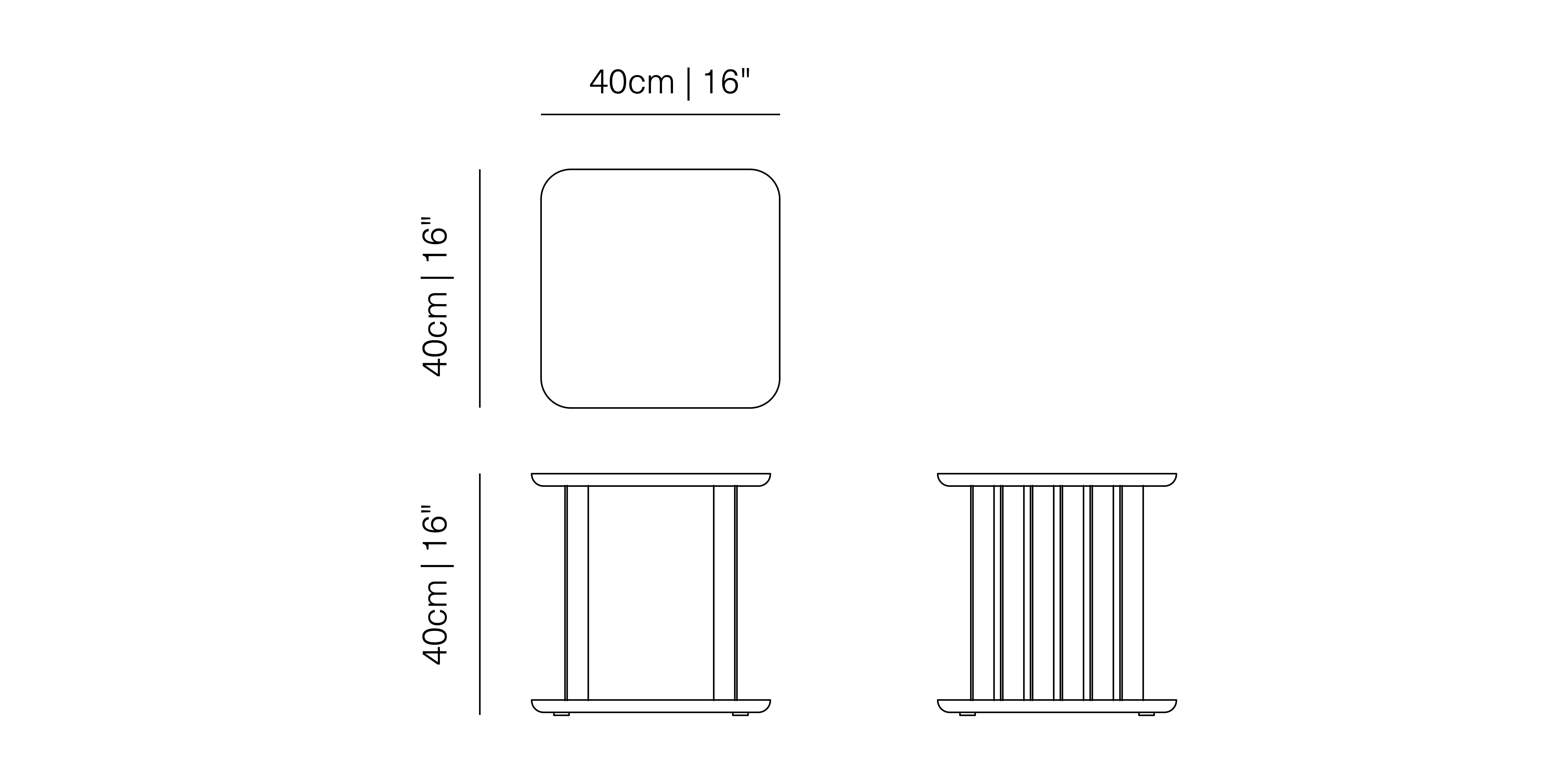 Plateau Beistelltisch, Night Stand aus grauem Holz und Metallstruktur von NONO (21. Jahrhundert und zeitgenössisch) im Angebot