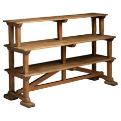 Ash Wood Three Tier Shelving Unit, England circa 1890
