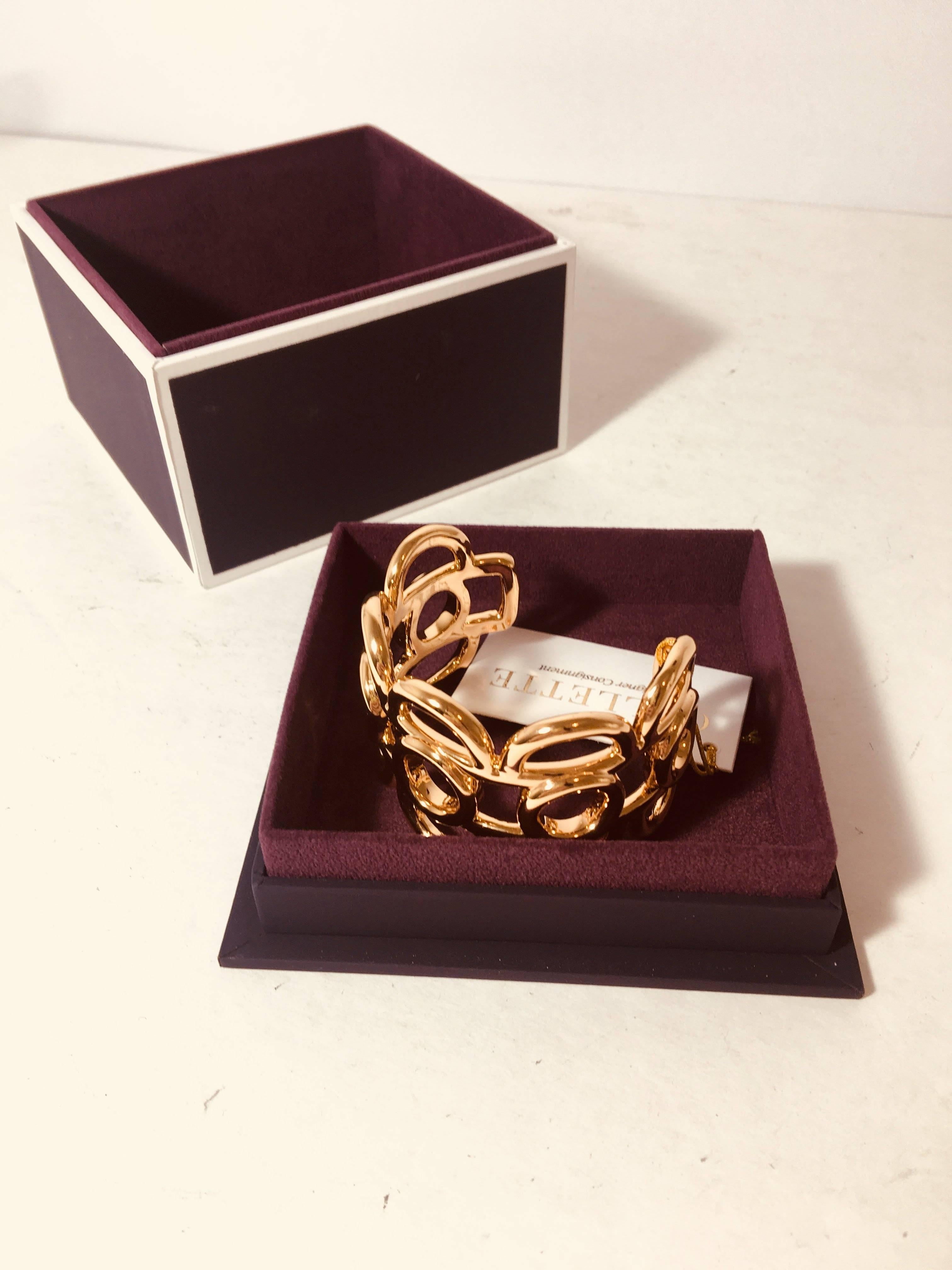 Asha by ADM Gold Empress Cuff with with Box.