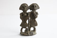 Ashanti Bronze Figurine, Asante People, Ghana, 1950s