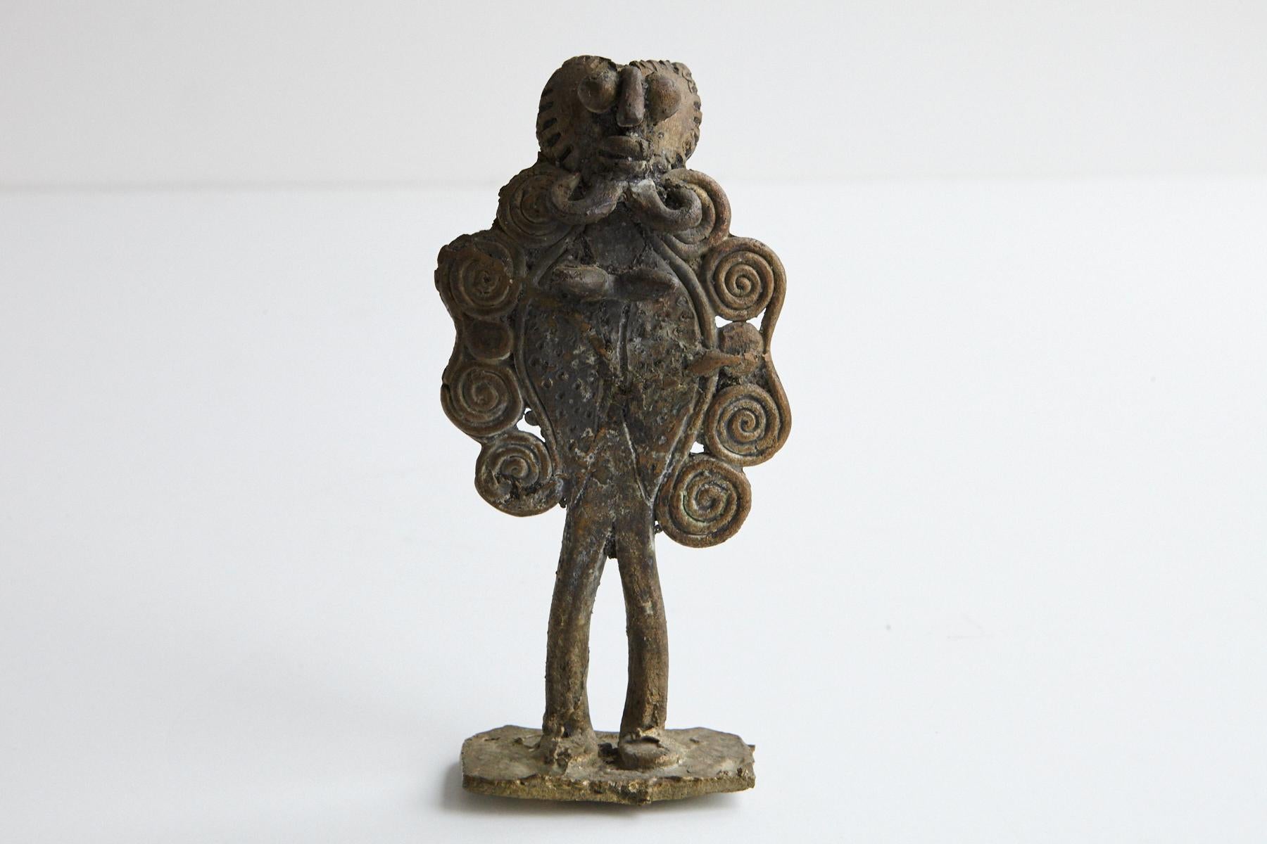 Tribal Ashanti Bronze Figurine, Asante People, Ghana, 1950s For Sale