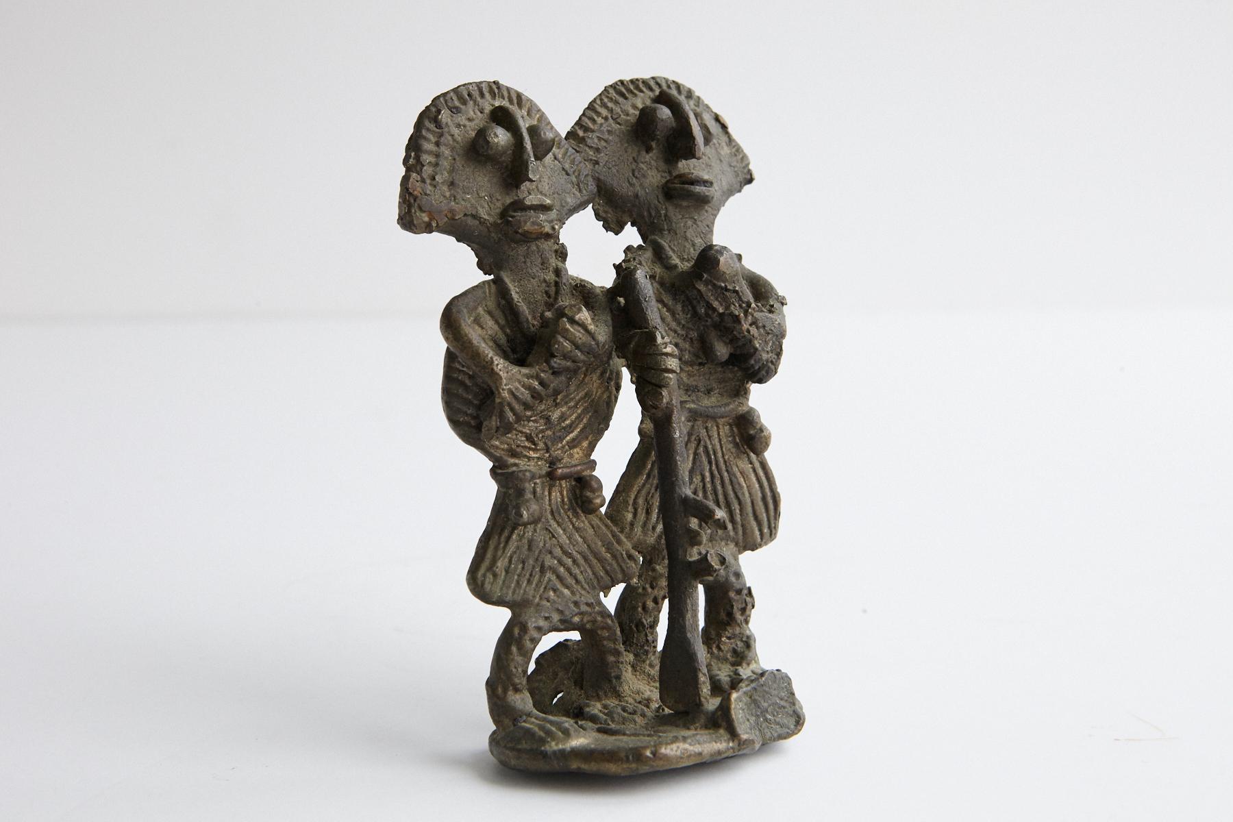 Tribal Ashanti Bronze Figurine, Asante People, Ghana, 1950s For Sale