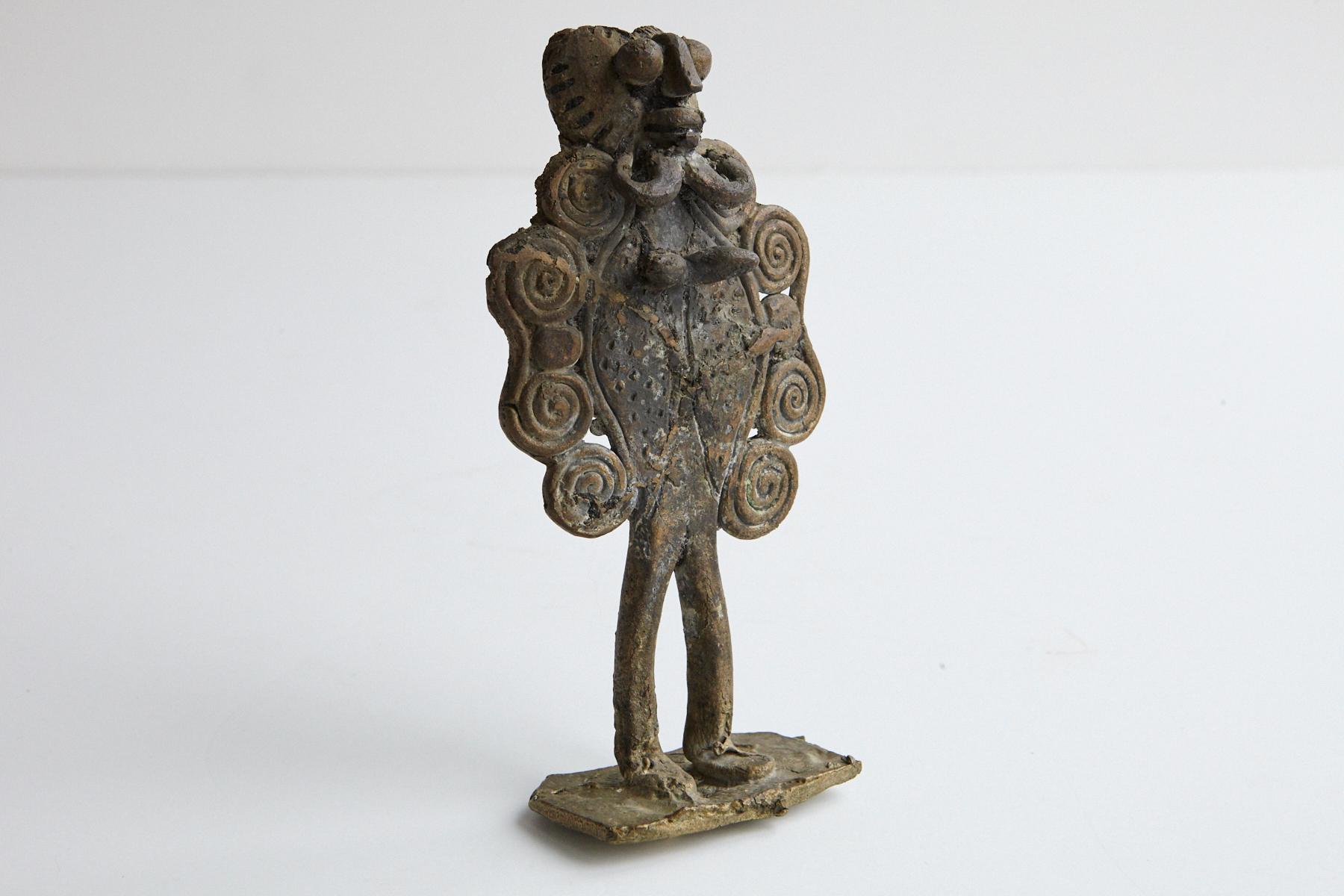 Ghanéen Figurine en bronze Ashanti, peuple Asante, Ghana, années 1950 en vente