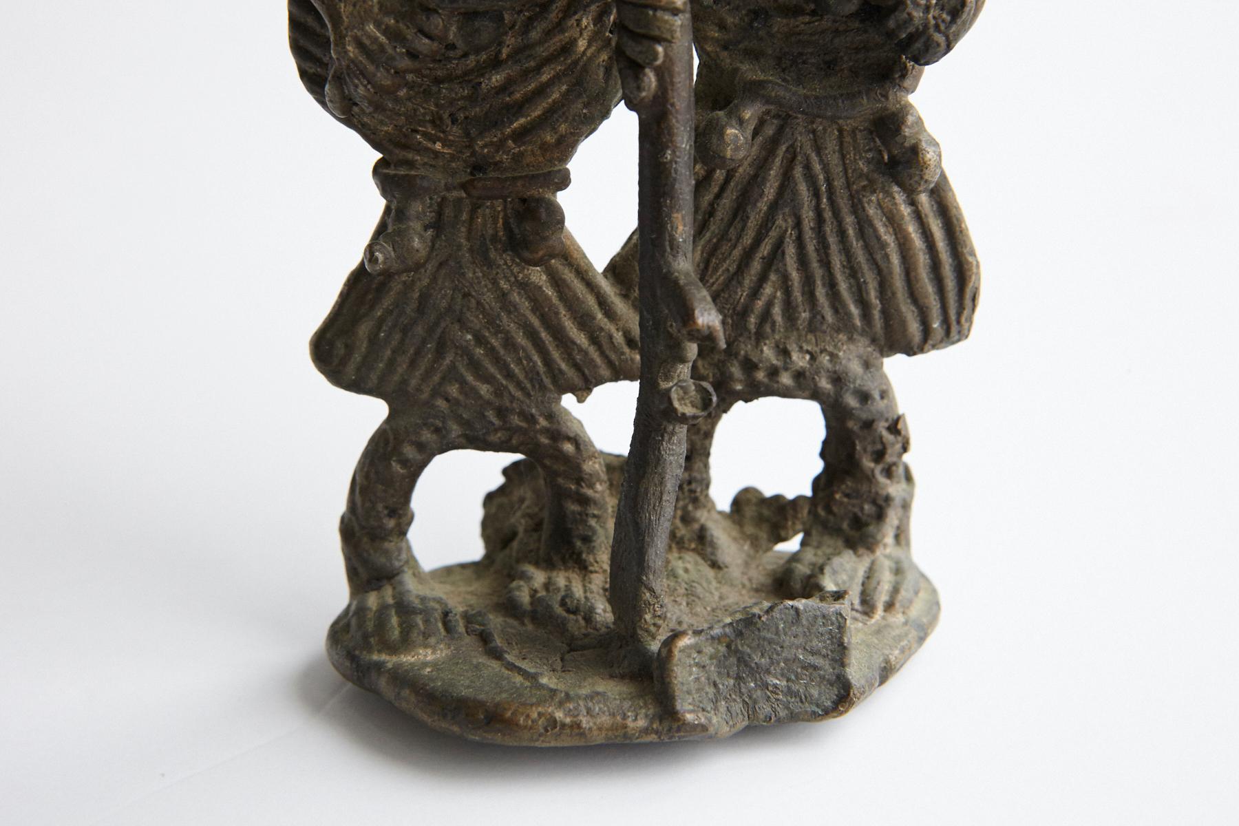 20th Century Ashanti Bronze Figurine, Asante People, Ghana, 1950s For Sale