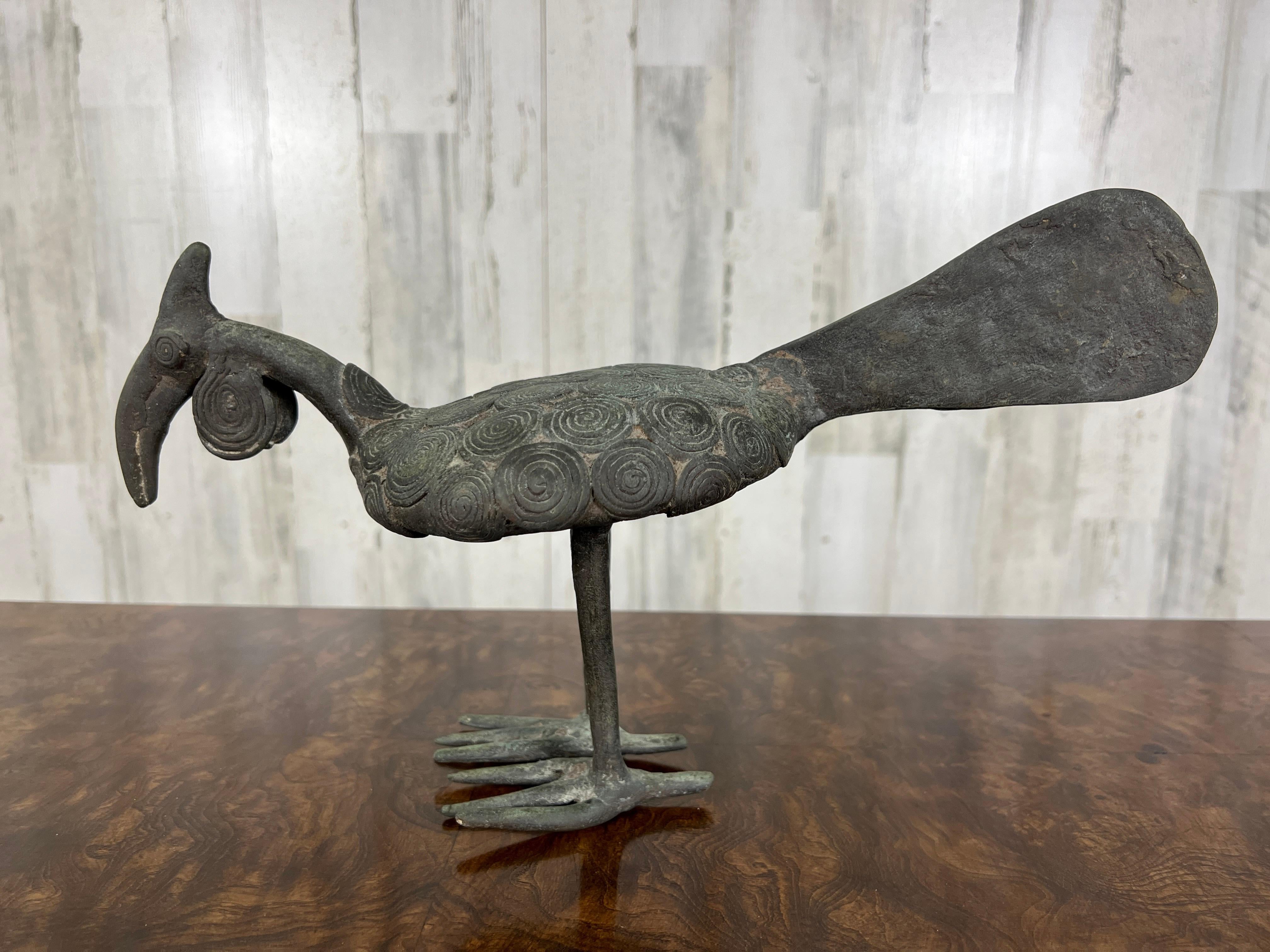 African Ashanti Bronze Hornbill Bird For Sale