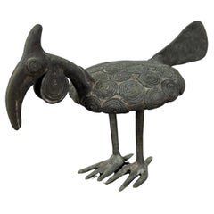 Retro Ashanti Bronze Hornbill Bird