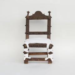 Ashanti People, Ghana Asipim Chair with Cushion.