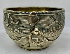 Ashanti Solid Bronze Bowl with Ring Handles-Africa, Early 20th Century