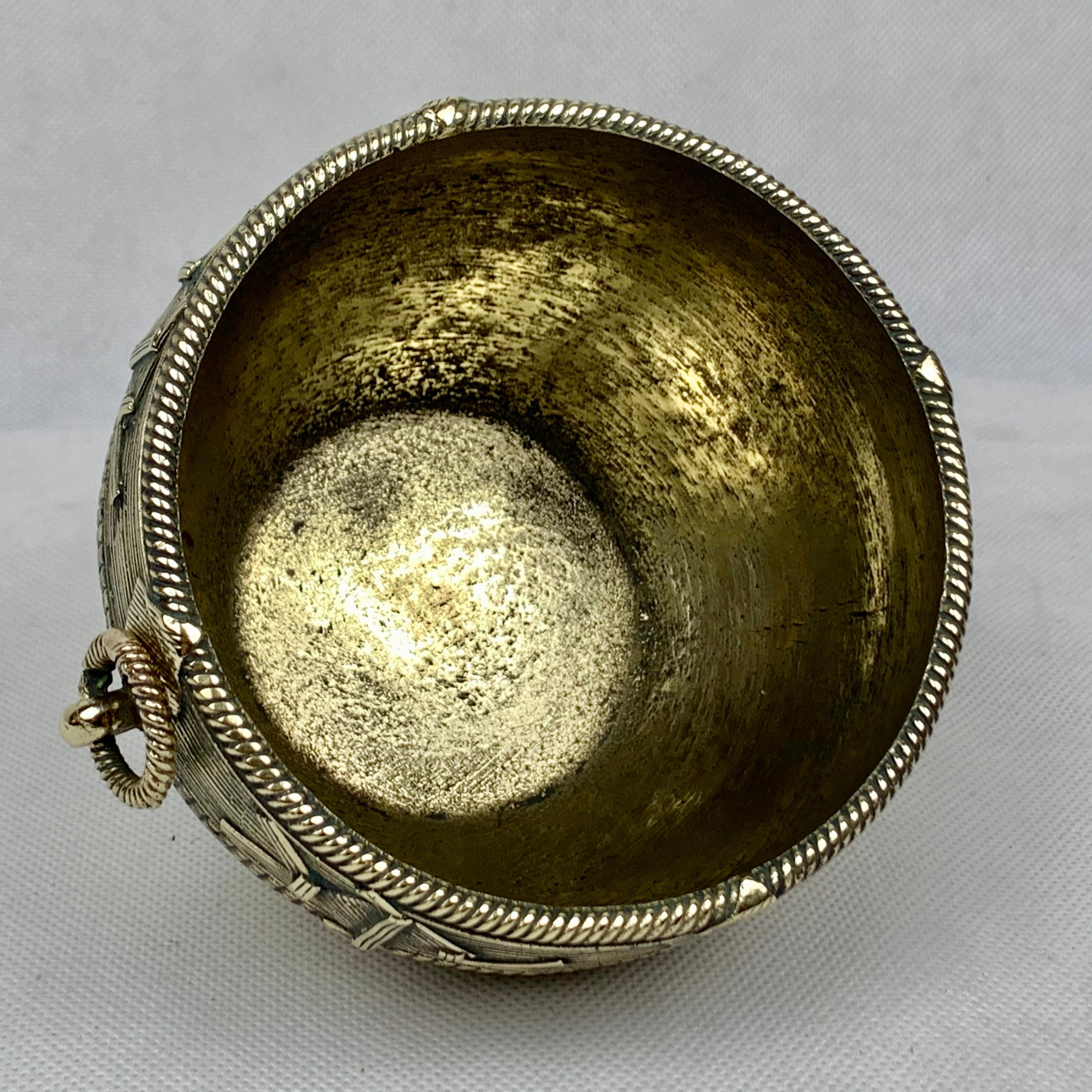 Ashanti Solid Bronze Bowl with Ring Handles-Africa, Early 20th Century 1