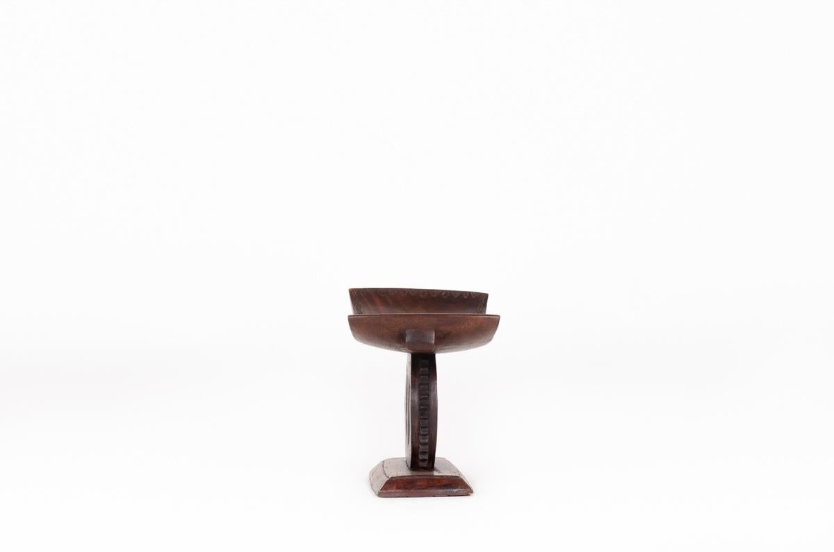 Taburete Ashanti de madera, diseño africano, 1950 Ghanés en venta