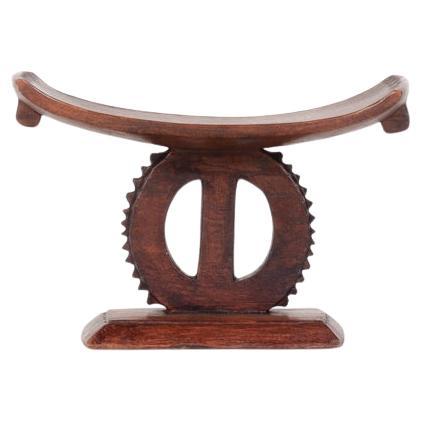 Ashanti stool in wood, African design, 1950