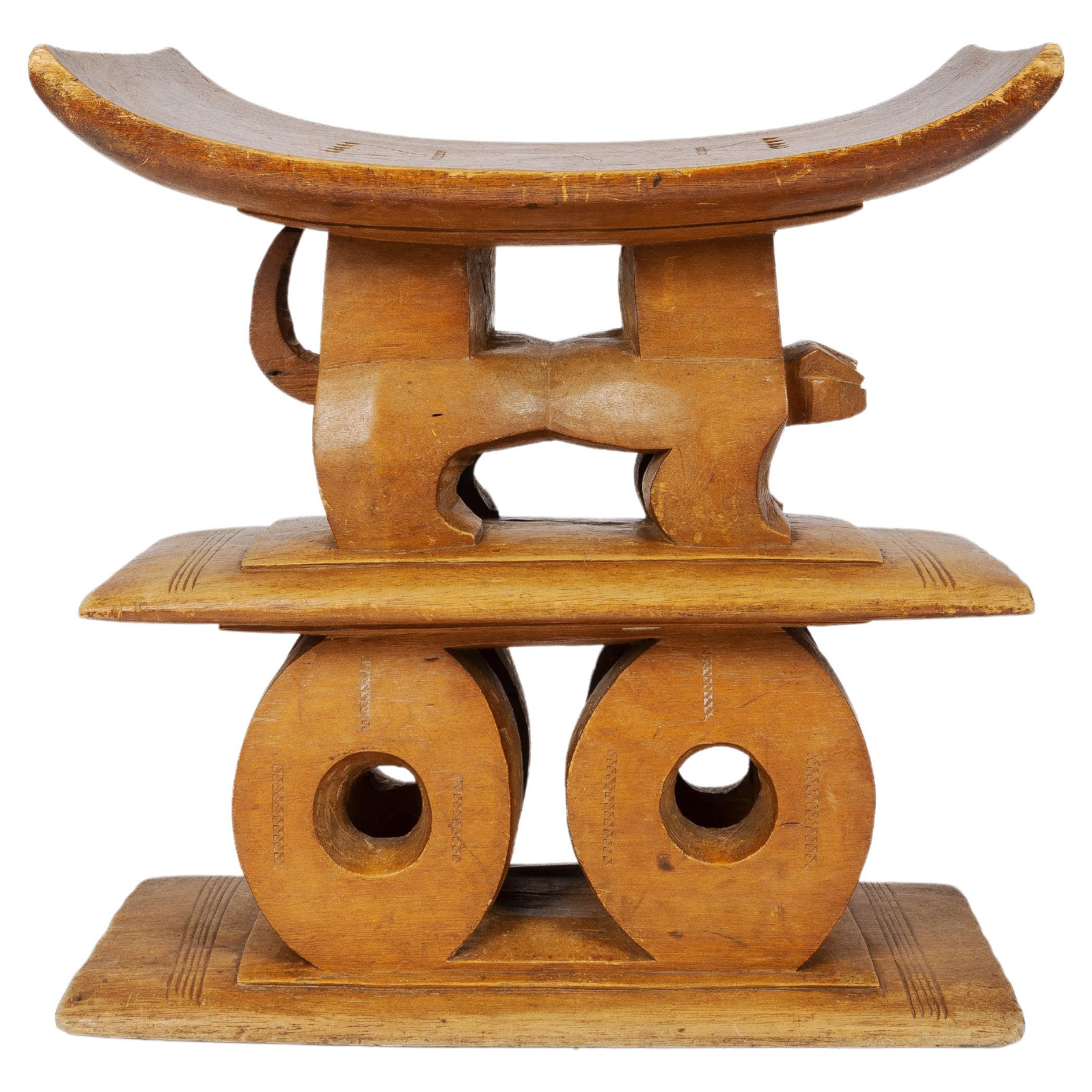 Ashanti wooden footstool West-Africa Ghana