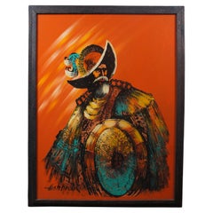 Ashbrook Studios Spanish Conquistador Don Quixote Oil Painting on Board 43"