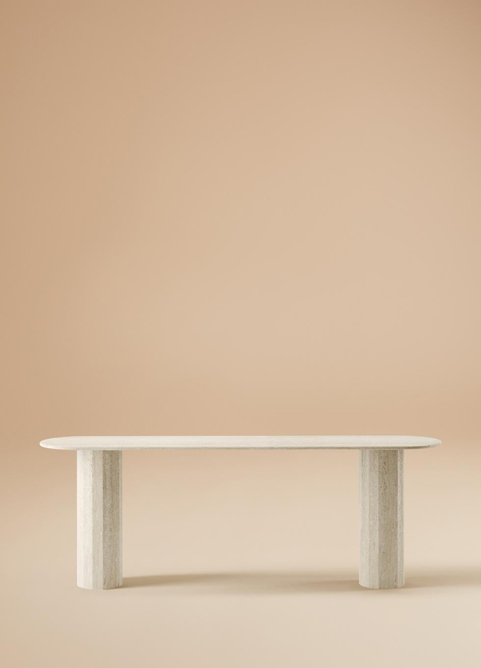 Ashby Console Handcrafted in Polished Rosso Levanto Marble In New Condition For Sale In Amsterdam, NL