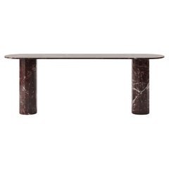 Ashby Console Handcrafted in Polished Rosso Levanto Marble by Lemon