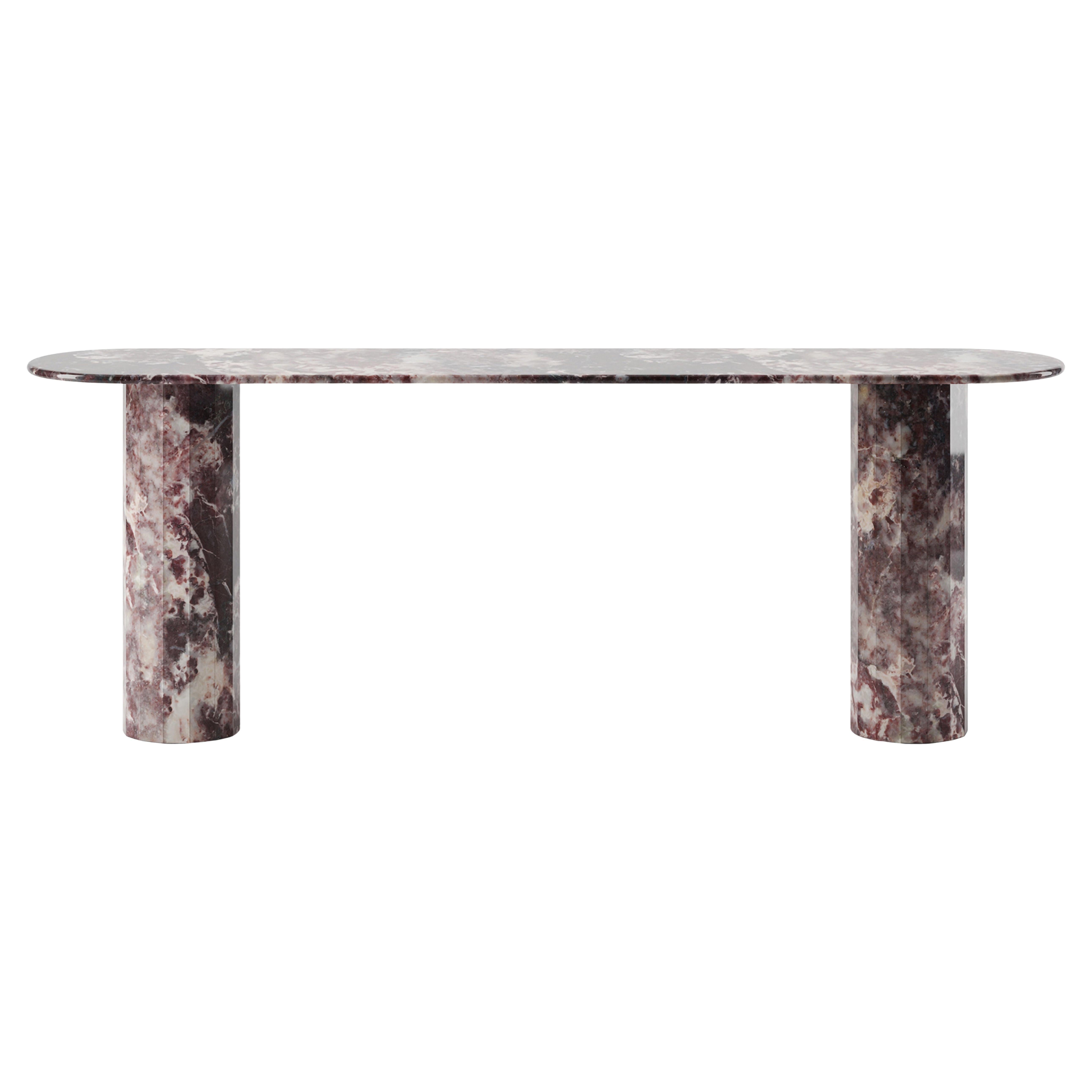 Consola Ashby Realizada a Mano en Mármol Rosso Levanto Pulido