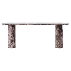 Consola Ashby Realizada a Mano en Mármol Rosso Levanto Pulido