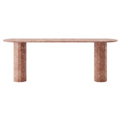 Ashby Console Handcrafted in Red Travertine by Lemon