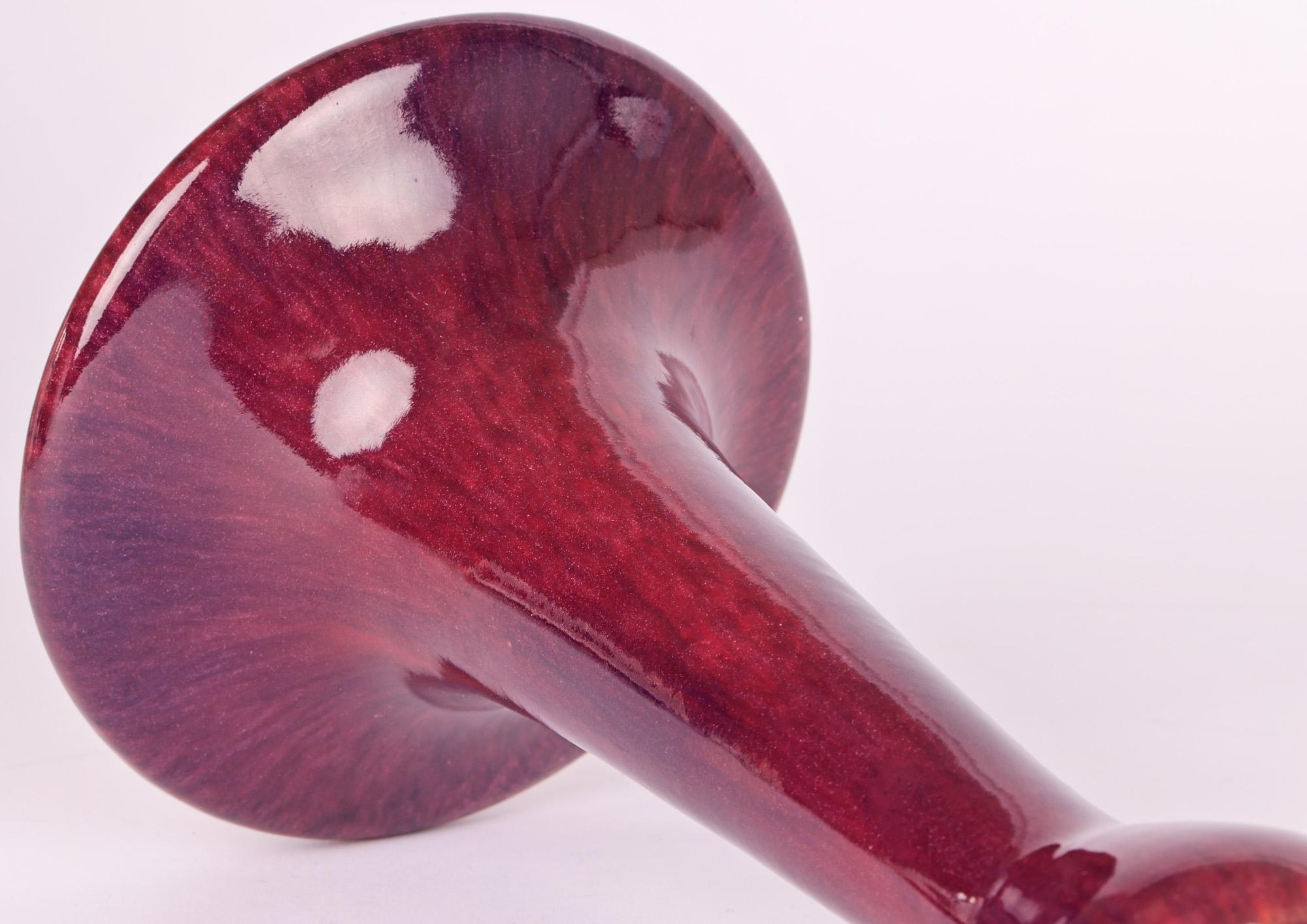 Ashby Potters Guild Pair Art Nouveau Streak Glazed Candlesticks For Sale 11
