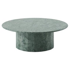 Ashby Round Coffee Table Handcrafted in Verde Guatemala Marble