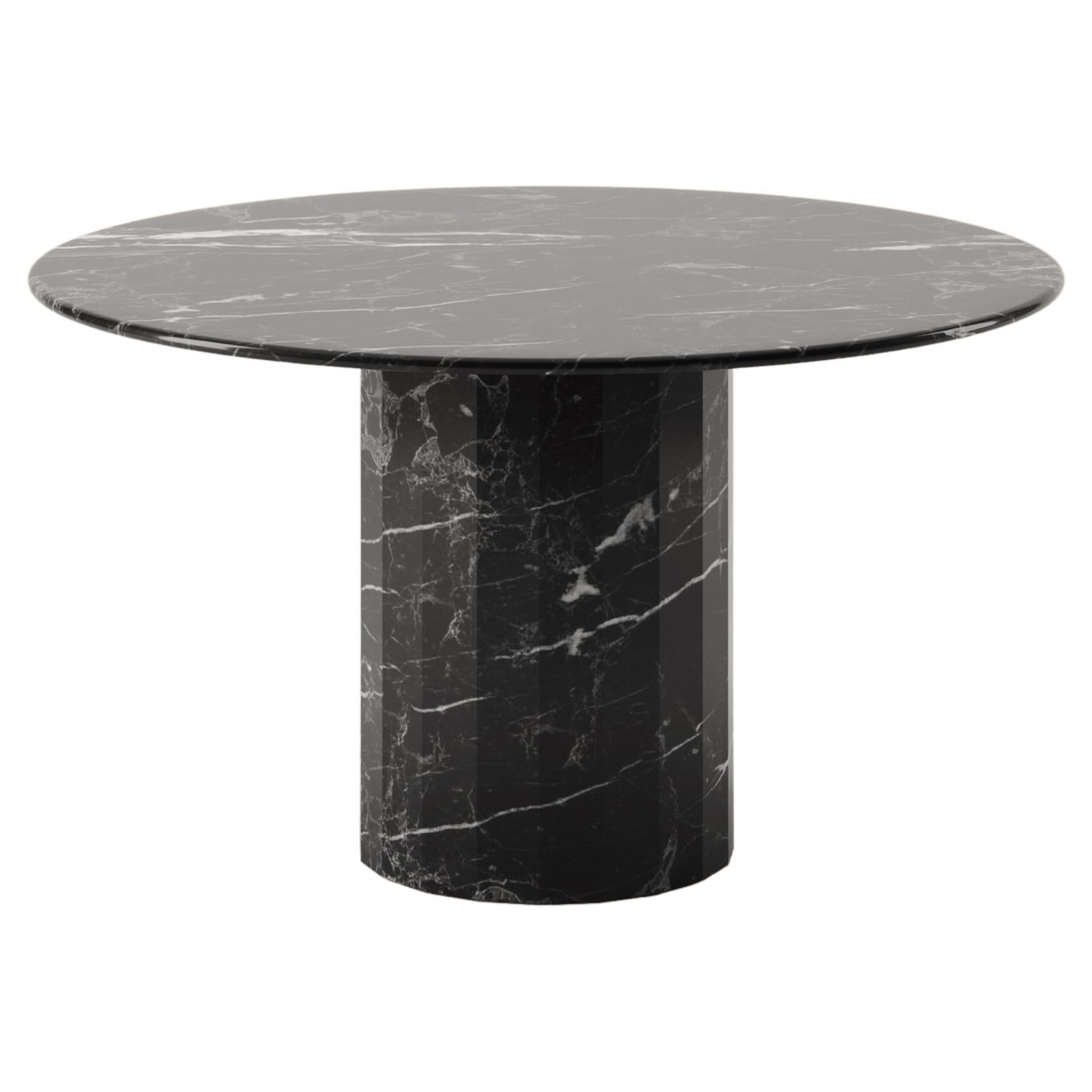 Ashby Round Dining/Hall Table Handcrafted in Polished Via Lactea Granite