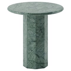 Ashby Round Side Table Handcrafted in Honed Verde Guatemala Marble Ashby Round Side Table Handcrafted in Honed Verde Guatemala Marble
