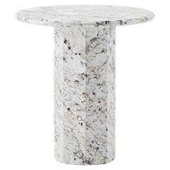 Ashby Round Side Table Handcrafted in River Bed Granite
