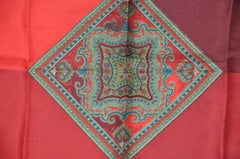 Ashear Elegant Warm Hues of Red with "Imperial" Center Silk Handkerchief