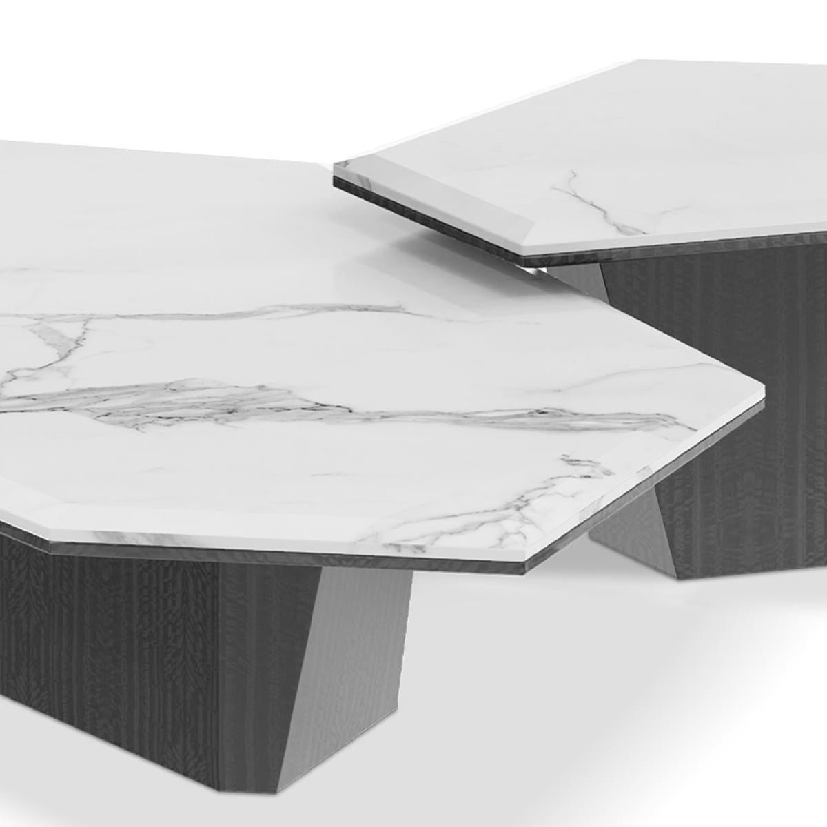 Asheiti 2er-Set Couchtisch (Marmor) im Angebot
