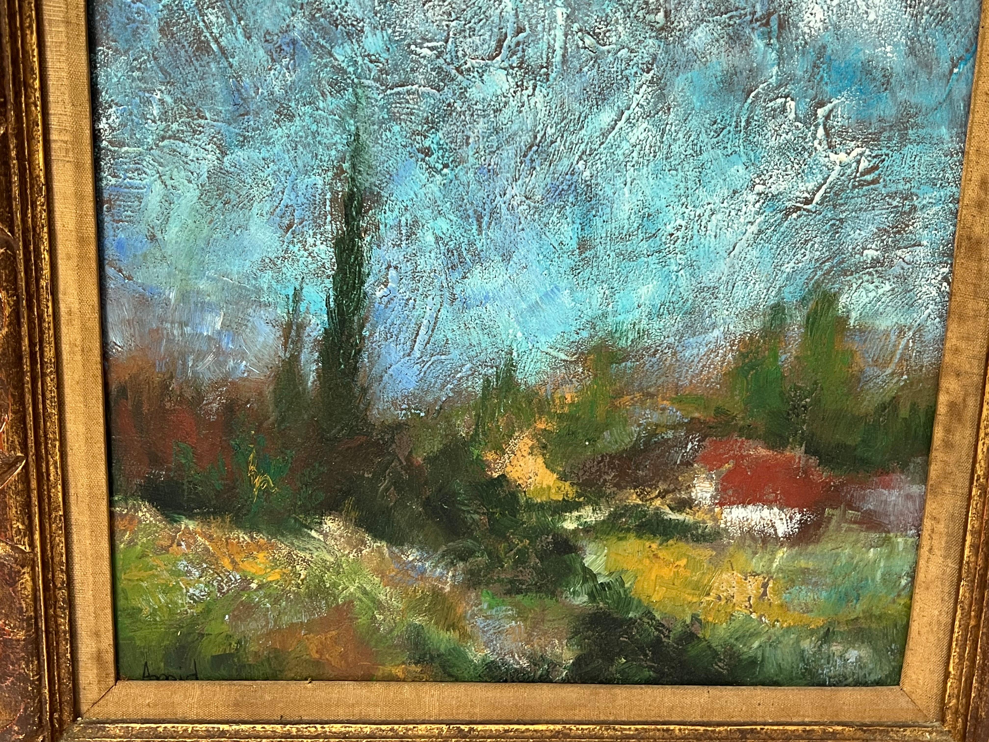 Asher Amid Impasto Öl auf Karton im Angebot 5