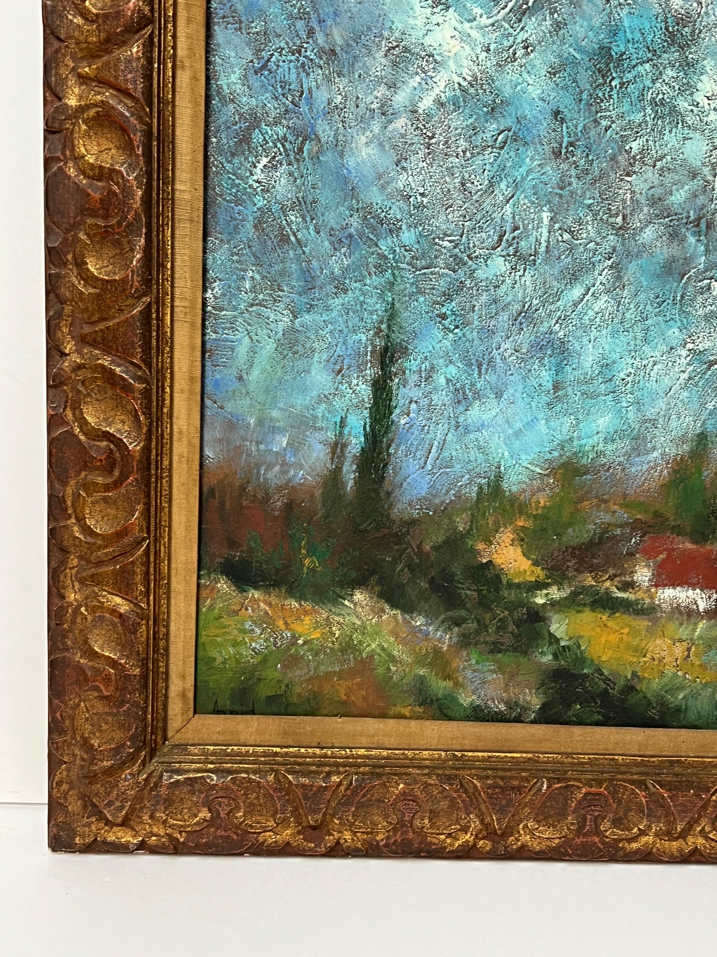 Asher Amid Impasto Öl auf Karton im Angebot 6