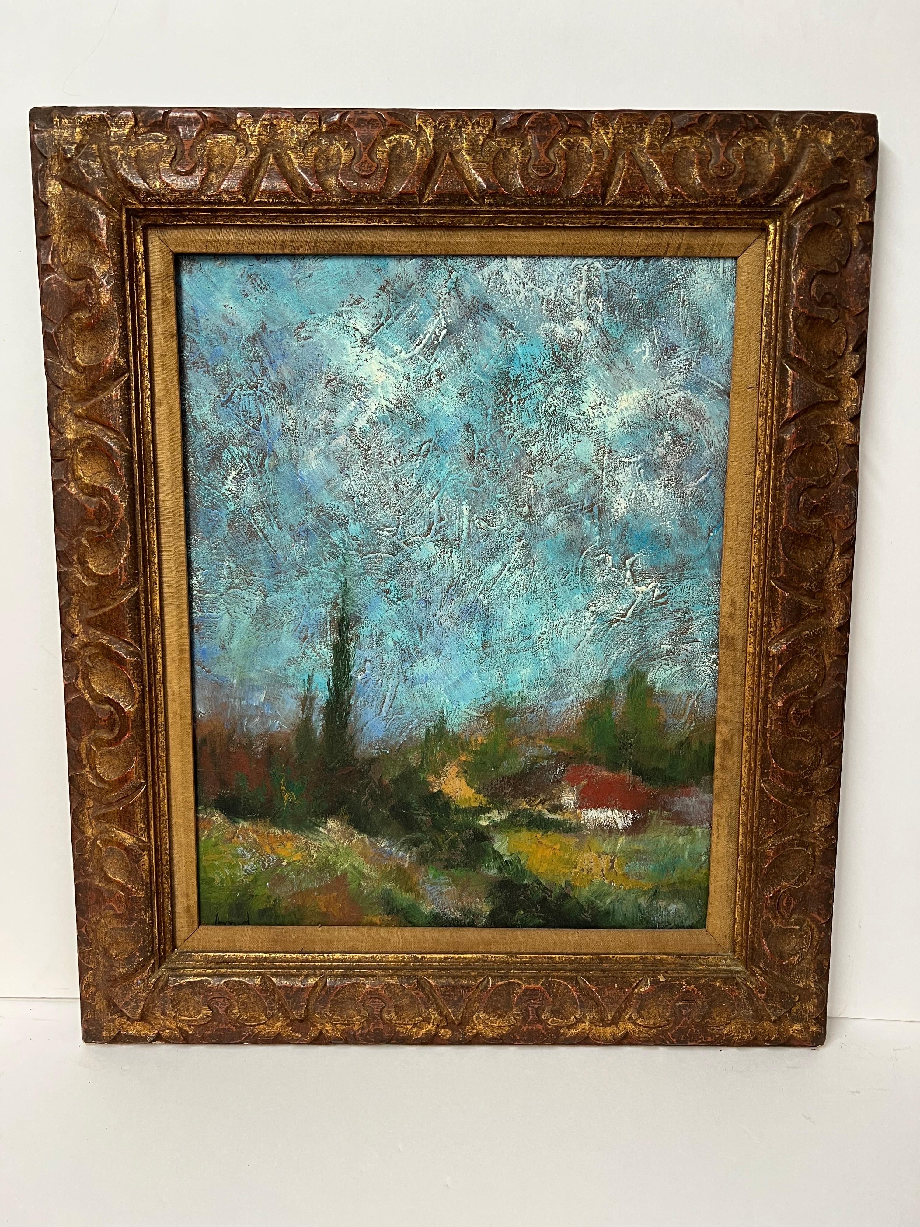 Asher Amid Impasto Öl auf Karton im Zustand „Gut“ im Angebot in Redding, CT