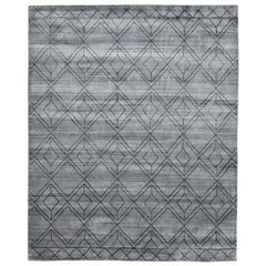 Asher, Bohemian Moroccan Loom Knotted Area Rug, Mist
