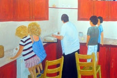 Cooking class, Painting, Oil on Canvas