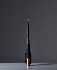 Cendrier à frênes B5, lustre en bronze signé par William Guillon