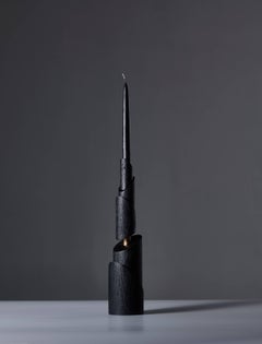 Cendrier à frênes B6, lustre en bronze signé par William Guillon