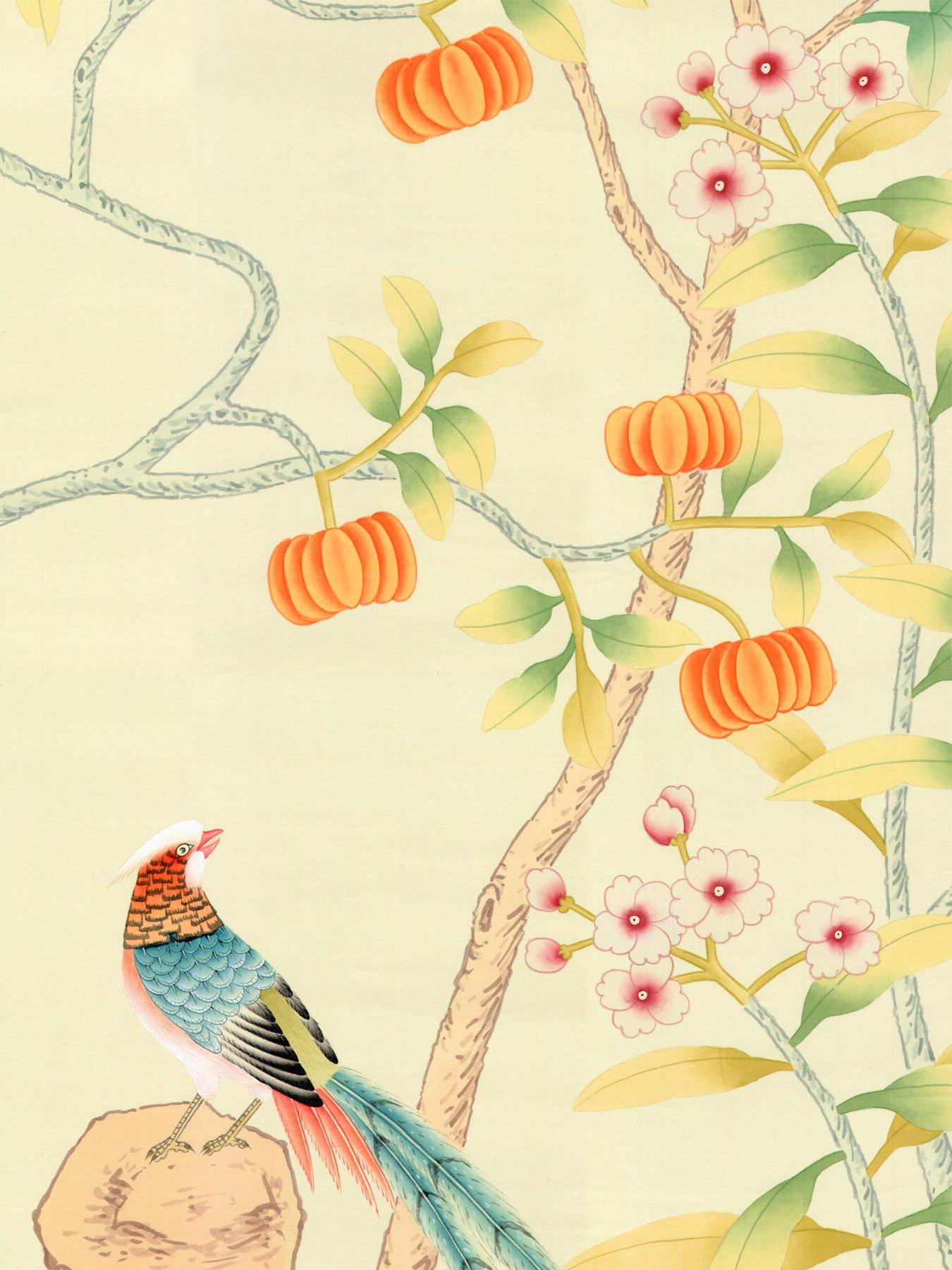 Ashford Garden Chinoiserie Wallpaper In New Condition In Staunton, VA